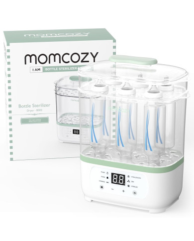 MOMCOZY 8-IN-1 ELEKTRISKAIS TVAIKA PUDEĻU STERILIZATORS ZĪDAIŅIEM