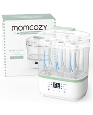MOMCOZY 8-IN-1 ELEKTRISKAIS TVAIKA PUDEĻU STERILIZATORS ZĪDAIŅIEM