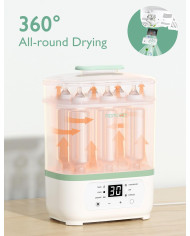 MOMCOZY 8-IN-1 ELEKTRISKAIS TVAIKA PUDEĻU STERILIZATORS ZĪDAIŅIEM