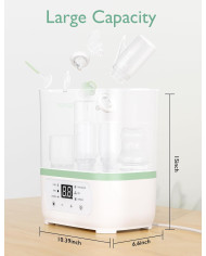 MOMCOZY 8-IN-1 ELEKTRISKAIS TVAIKA PUDEĻU STERILIZATORS ZĪDAIŅIEM
