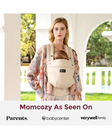 MOMCOZY ERGONOMISKĀ ZĪDAIŅU NĒSĀTĀJA PUREHUG NO DABĪGĀ LINA, LIGHT AMBER