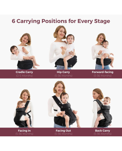 MOMCOZY ZĪDAIŅU NĒSĀTĀJS MOVE2FIT 2IN1 AR GŪŽU SĒDEKLI, MELNS