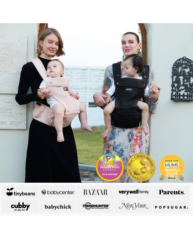 MOMCOZY ZĪDAIŅU NĒSĀTĀJS MOVE2FIT 2IN1 AR GŪŽU SĒDEKLI, MELNS