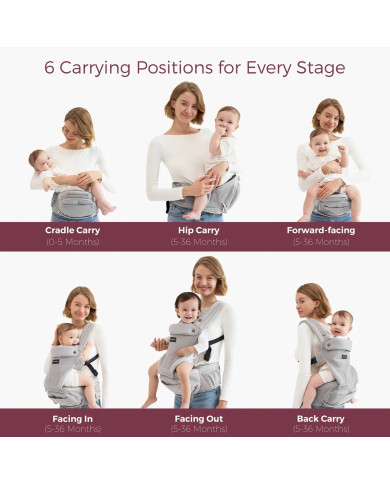 MOMCOZY MAZUĻU NĒŠĀTĀJS MOVE2FIT 2IN1 AR GŪŽU SĒDEKLI, AR TĪKLU, PELĒKS
