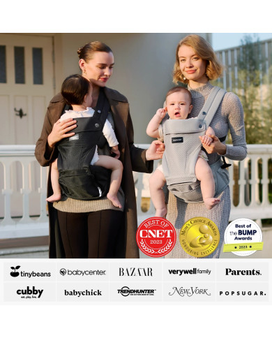 MOMCOZY MAZUĻU NĒŠĀTĀJS MOVE2FIT 2IN1 AR GŪŽU SĒDEKLI, AR TĪKLU, PELĒKS