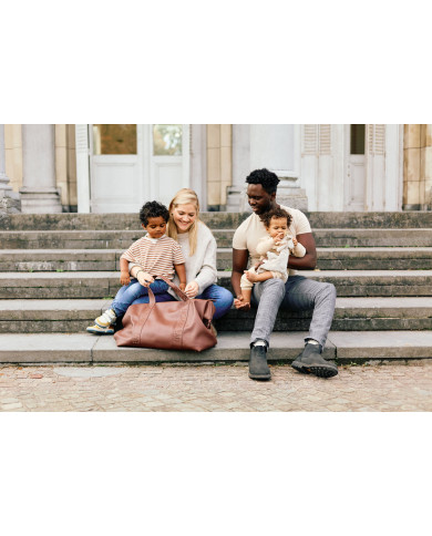 CHILDHOME LIELS MAMMAS PIEDERUMU MAISS MOMMY BAG, SIGNATURE - VEGAN LEATHER - DARK BROWN