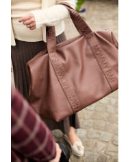 CHILDHOME LIELS MAMMAS PIEDERUMU MAISS MOMMY BAG, SIGNATURE - VEGAN LEATHER - DARK BROWN