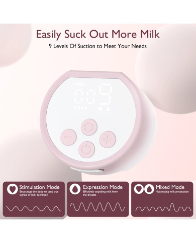 MOMCOZY Dubultais Pārnēsājams Bezvadu Krūts Pumpis S12 Pro, Rozā