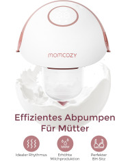 MOMCOZY Dubultais Portatīvais Bezvadu Krūts sūknis M6 - Rozā
