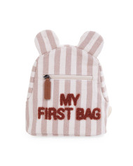 CHILDHOME Bērnu Mugursoma My First Bag - Stripes Nude/Terracotta