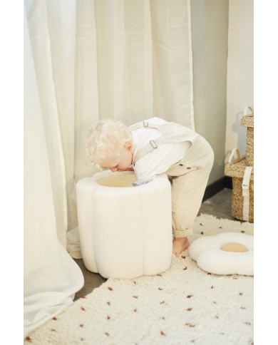 CHILDHOME Bērnu Pufs-Krātuve - Zieds Balts