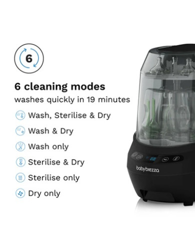 Baby Brezza Washer Pro: Sterilizācija un Žāvēšana