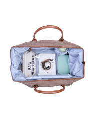 CHILDHOME Mommy Bag - Teddy Soft Brown | Māmiņu Piederumu Soma