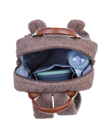 CHILDHOME bērnu mugursoma Mini Club Signature (Teddy Soft Brown) | Kinderland