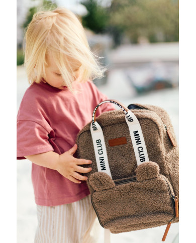 CHILDHOME bērnu mugursoma Mini Club Signature (Teddy Soft Brown) | Kinderland