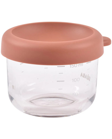 BEABA Stikla Trauksme ar Vāku 150 ml – Terracotta | Kinderland