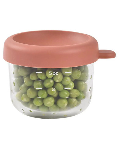 BEABA Stikla Trauksme ar Vāku 150 ml – Terracotta | Kinderland