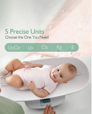 Momcozy 2 in 1 elektroniskie zīdaiņu svari ar auguma mērītāju | Kinderland
