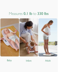 Momcozy 2 in 1 elektroniskie zīdaiņu svari ar auguma mērītāju | Kinderland