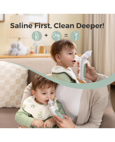 MOMCOZY 2in1 elektriskais deguna aspirators ar smidzinātāju BREEZYCLEAR