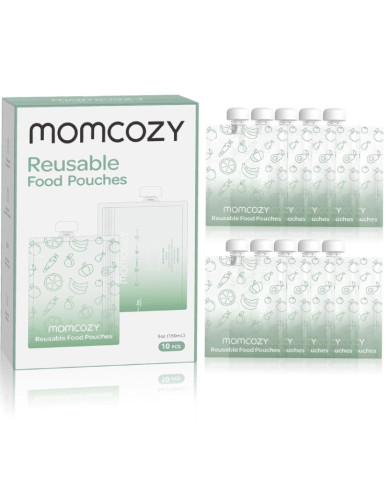 MOMCOZY daudzreiz lietojami bērnu biezeņa maisiņi, 150 ml, 10 gab.