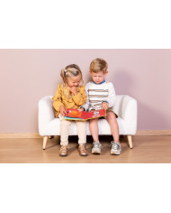 CHILDHOME Bērnu Sofa Gulta TEDDY Off White - Komforts un Stils