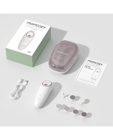 MOMCOZY elektriskā bērnu un zīdaiņu nagu vīle, rozā