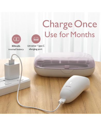 MOMCOZY elektriskā bērnu un zīdaiņu nagu vīle, rozā