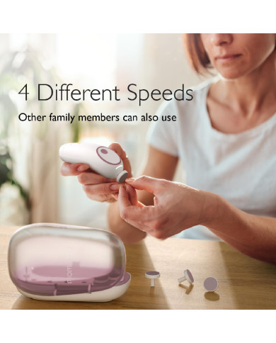 MOMCOZY elektriskā bērnu un zīdaiņu nagu vīle, rozā