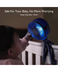 MOMCOZY portatīvais ratiņu ventilators, violets