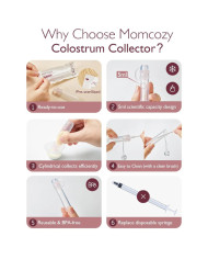 MOMCOZY mātes pirmpiena savākšanas tvertne, 2 gab.