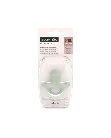 SUAVINEX Fizioloģiskais Silikona Zīdītājs SX PRO 6-18 Mēn. Essence Green