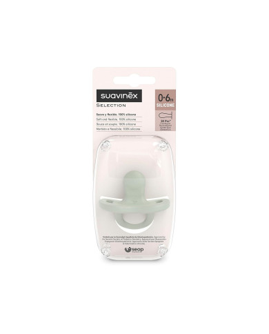 SUAVINEX Fizioloģiskais Silikona knupītis SX PRO 0-6 Mēn. Essence Green