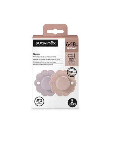 SUAVINEX SX PRO Wonder knupītis 6-18 mēn., 2 gab.