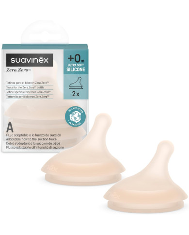 SUAVINEX Regulējamas Plūsmas Zīdekļi ZERO ZERO Anti-Colic Pudeles