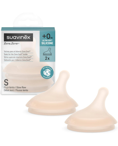 SUAVINEX Lēnas Plūsmas Zīdīšanas Uzgaļi Zero Zero Anti-Colic Pudeles
