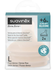 SUAVINEX ZERO ZERO Zīdītāji Ātrai Plūsmai, No +6 Mēn., 2 gab.