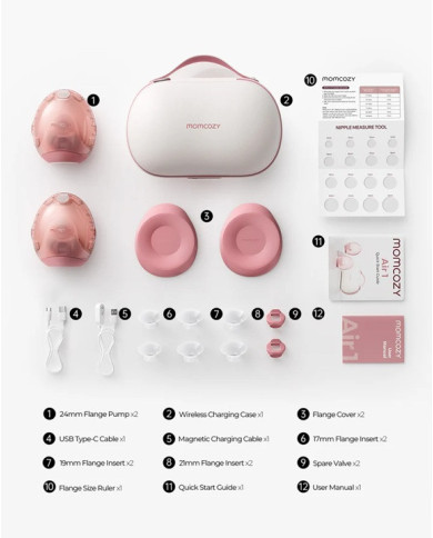 MOMCOZY Air 1 Ultra-Slim: Divkāršs Bezvadu Piensūcējs