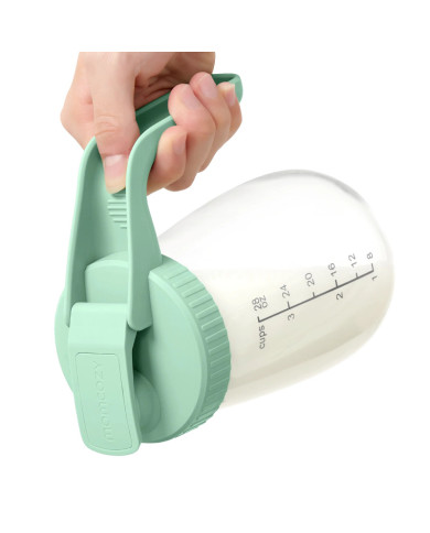 MOMCOZY Piena Uzglabāšanas Tvertne, 950 ml, Zaļa - Hermētiska un Daudzfunkcionāla