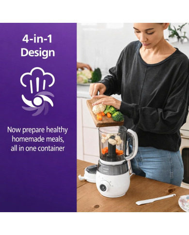 PHILIPS AVENT 4IN1 Tvaicētājs un Blenderis ar Trauku Komplektu