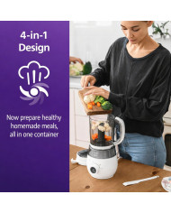PHILIPS AVENT 4IN1 Tvaicētājs un Blenderis ar Trauku Komplektu