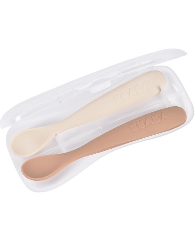 BEABA Silikona Karotīšu Komplekts ar Kastīti - Clay/Praline
