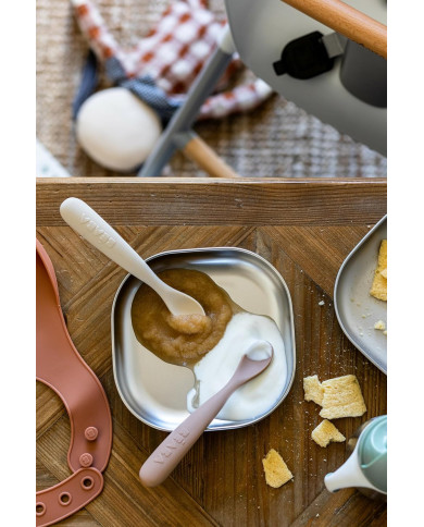 BEABA Silikona Karotīšu Komplekts ar Kastīti - Clay/Praline