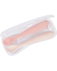 BEABA Silikona Karotīšu Komplekts - Cotton Candy/Marshmallow
