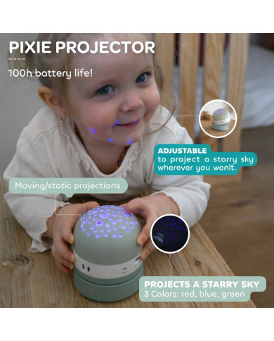 BEABA PIXIE Nakts Lampa - Lukturis ar Projekciju Sage Green