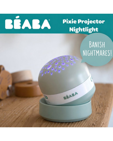 BEABA PIXIE Nakts Lampa - Lukturis ar Projekciju Sage Green