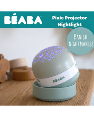 BEABA PIXIE Nakts Lampa - Lukturis ar Projekciju Sage Green