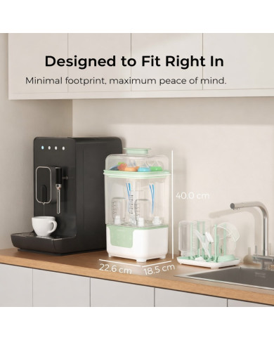 MOMCOZY BS04 4-in-1 Pudelīšu Sterilizators ar Žāvētāju