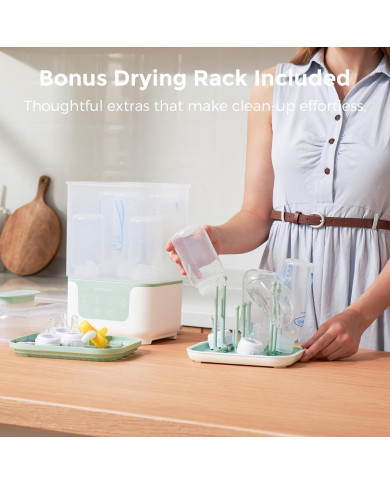 MOMCOZY BS04 4-in-1 Pudelīšu Sterilizators ar Žāvētāju