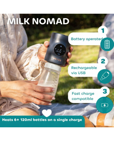 BEABA Milk Nomad uzlādējams Mobilais Pudeles Sildītājs - Night Blue